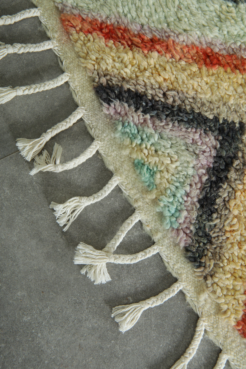 Runner Moroccan rug - Handwoven wool carpet - 2.2 ft x 10.4 ft