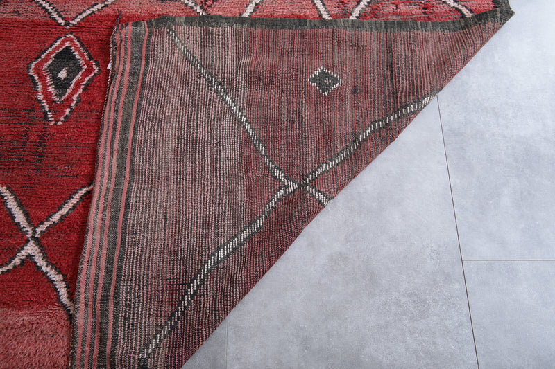 Boujaad Moroccan Rug with Diamond Patterns - 6.3 x 12 Feet - area rugs