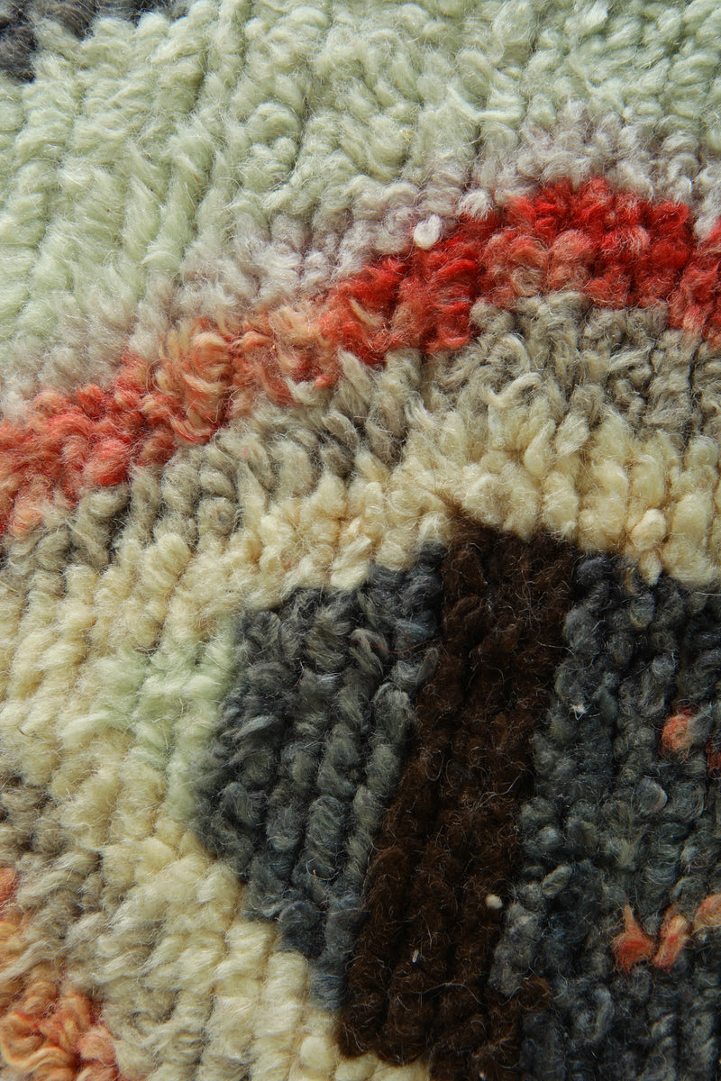 Runner Moroccan rug - Handwoven wool carpet - 2.2 ft x 10.4 ft