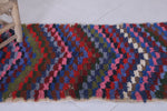 Moroccan berber rug 2.3 X 5.2 Feet - Boucherouite Rugs