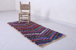 Moroccan berber rug 2.3 X 5.2 Feet - Boucherouite Rugs