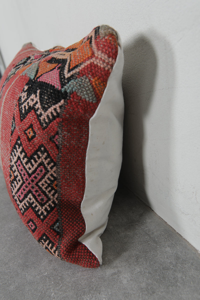 Handwoven Moroccan Kilim Pillow Cover – 14.9 inches x 19.6 inches - kilim pillow