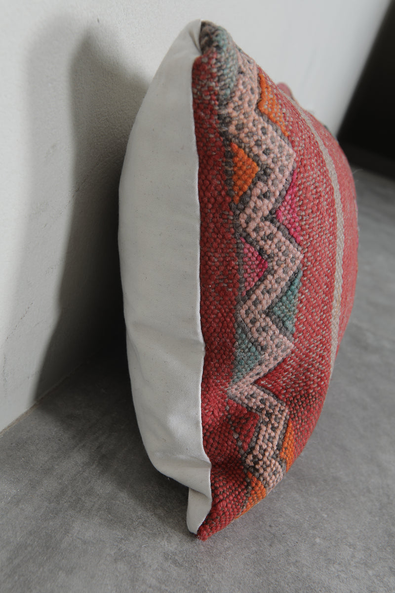 Handwoven Moroccan Kilim Pillow Cover – 14.9 inches x 19.6 inches - kilim pillow
