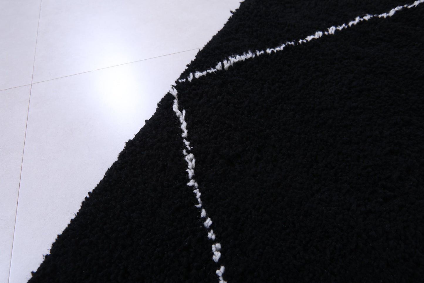 Beni ourain Black rug - Moroccan custom rug