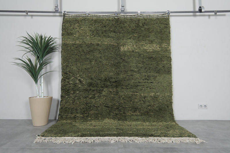 Green Hand-knotted rug 6 FT X 8 FT