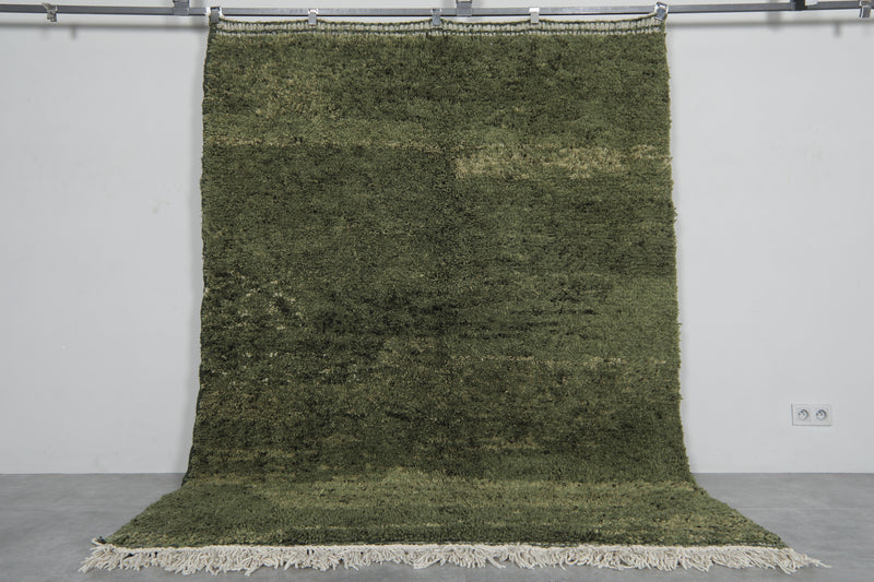 Green Hand-knotted rug 6 FT X 8 FT