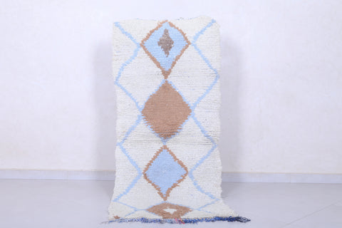Moroccan berber rug 2.2 X 5.3 Feet - Boucherouite Rugs