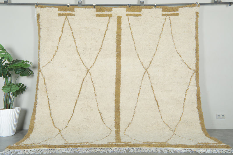 Handmade Moroccan wool rug - 9.1 FT X 9.5 FT