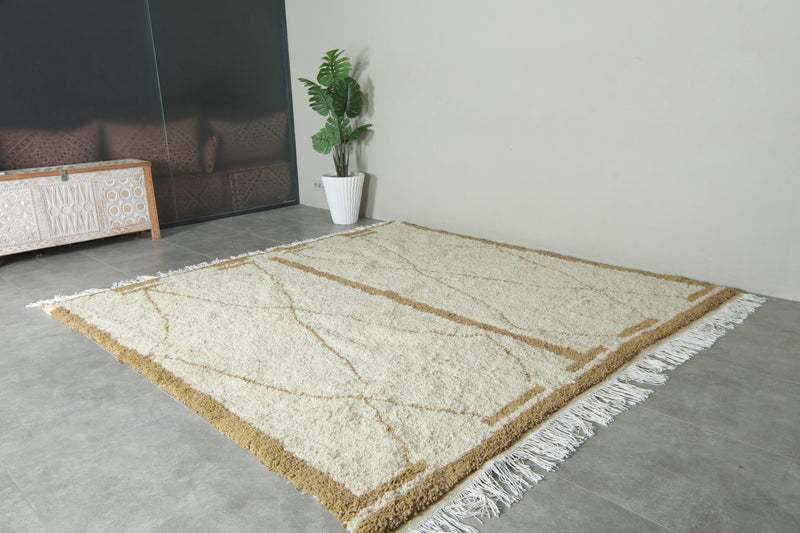 Handmade Moroccan wool rug - 9.1 FT X 9.5 FT
