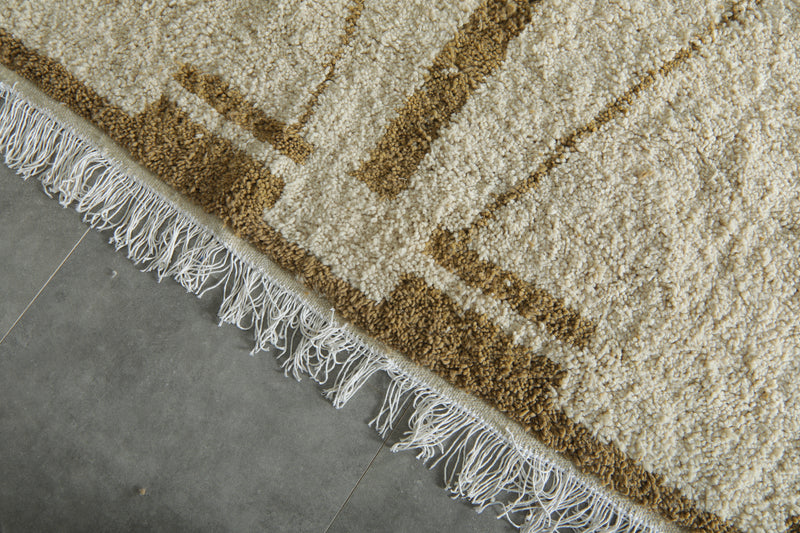 Handmade Moroccan wool rug - 9.1 FT X 9.5 FT