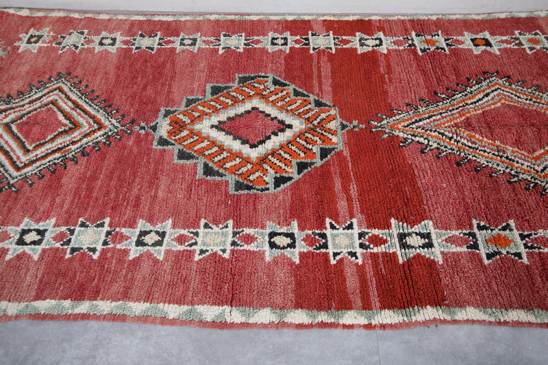 Moroccan Berber Rug Red 5.6 x 10.4 Feet – Handmade Tribal Carpet