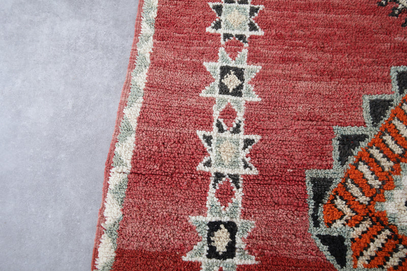 Moroccan Berber Rug Red 5.6 x 10.4 Feet – Handmade Tribal Carpet