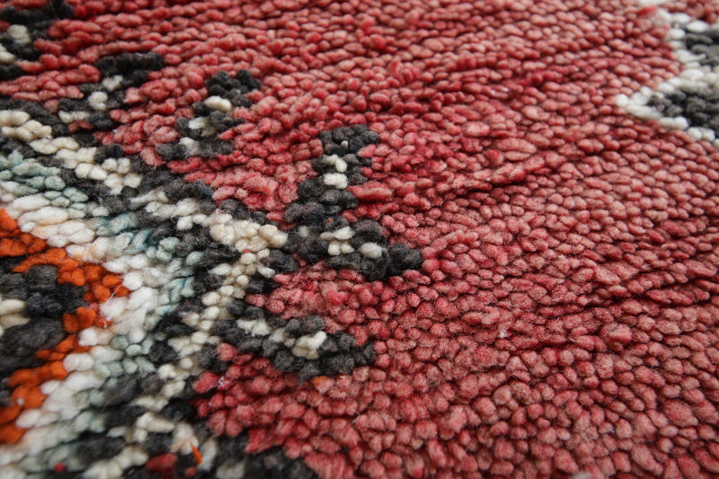 Moroccan Berber Rug Red 5.6 x 10.4 Feet – Handmade Tribal Carpet