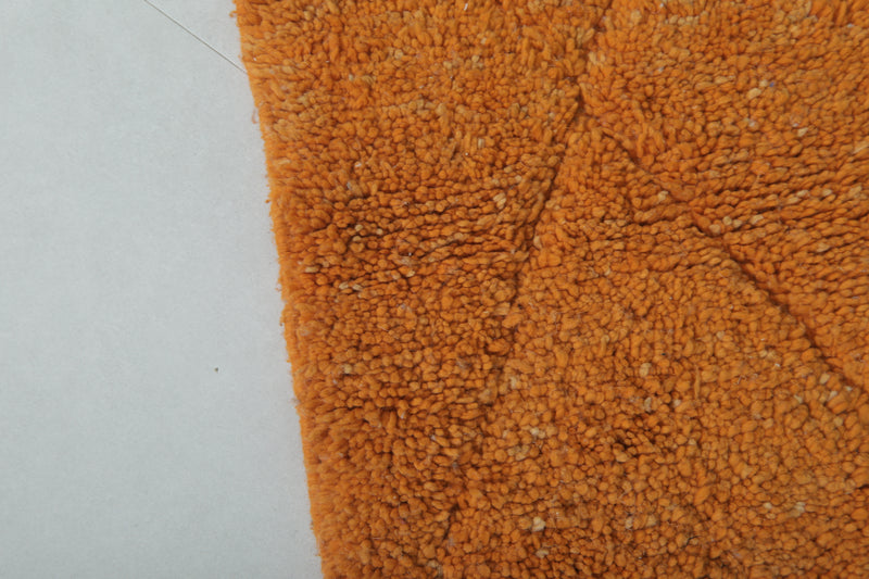 Orange Moroccan rug - 2.1 x 3.4 ft | Vibrant handcrafted accent