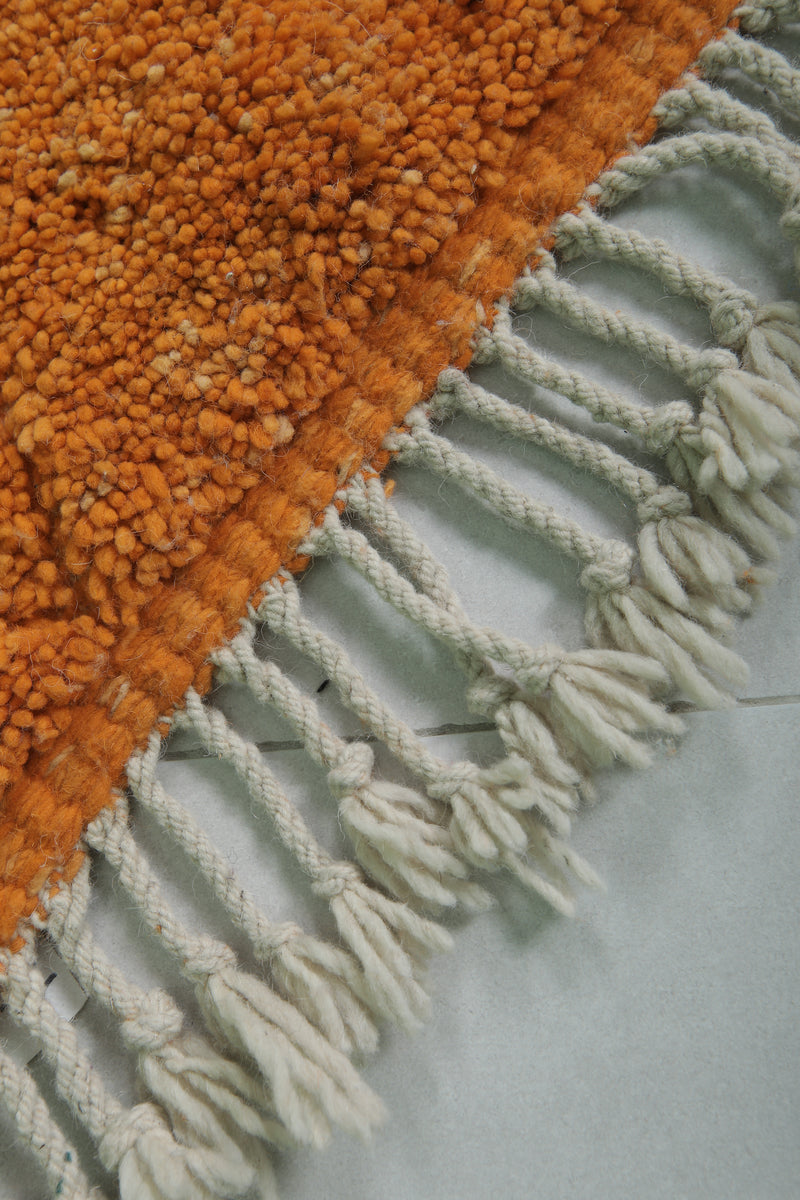Orange Moroccan rug - 2.1 x 3.4 ft | Vibrant handcrafted accent