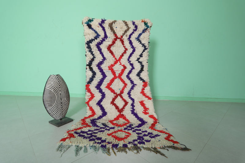 Moroccan Rug with Vibrant Geometric Patterns – 2.9 x 6.2 ft - moroccan rug