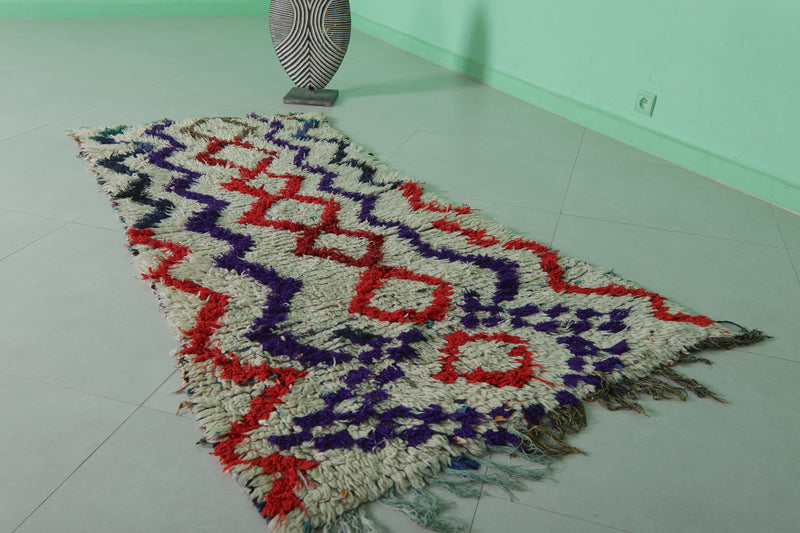 Moroccan Rug with Vibrant Geometric Patterns – 2.9 x 6.2 ft - moroccan rug