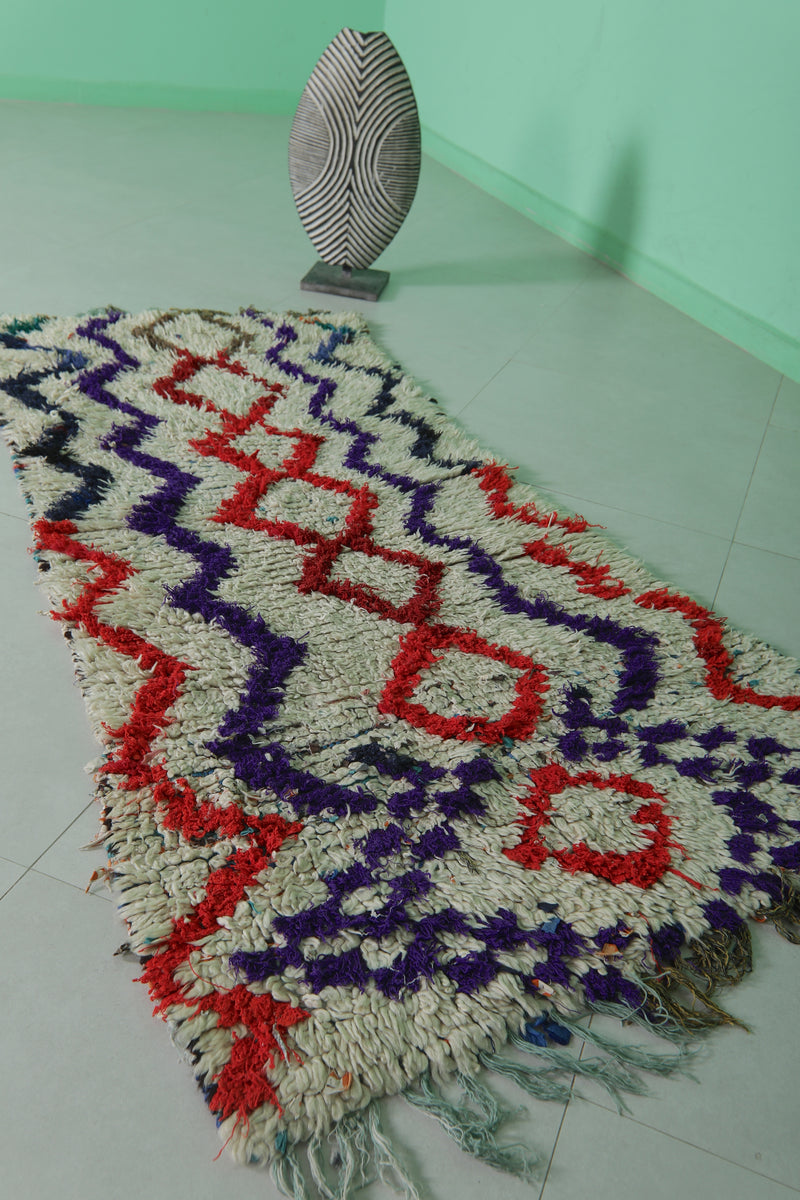 Moroccan Rug with Vibrant Geometric Patterns – 2.9 x 6.2 ft - moroccan rug