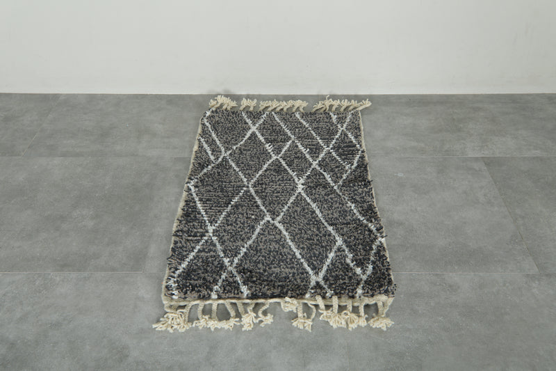 Handmade small Moroccan beni ourain rug - 2.2 ft x 3.4 ft