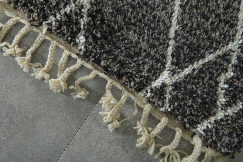 Handmade small Moroccan beni ourain rug - 2.2 ft x 3.4 ft