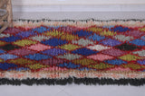 Moroccan berber rug 2.6 X 6.4 Feet - Boucherouite Rugs