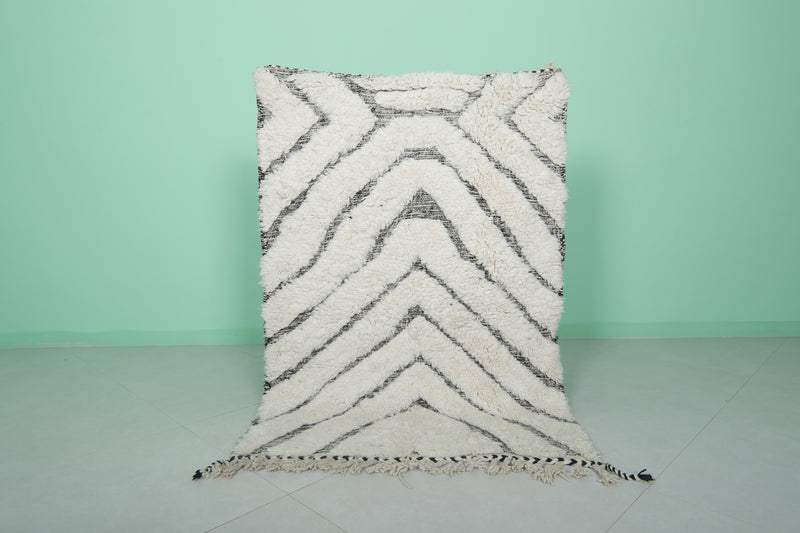 Traditional Moroccan rug - 3.3 x 4.9 ft | Handwoven elegance - Beni ourain rugs