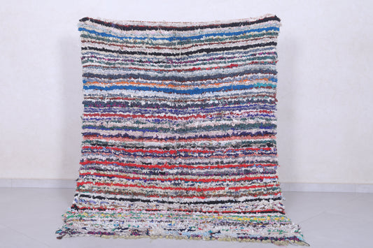 Moroccan berber rug 4.5 X 6.1 Feet - Boucherouite Rugs