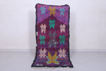 Moroccan berber rug 2.7 X 6.1 Feet Purple rug