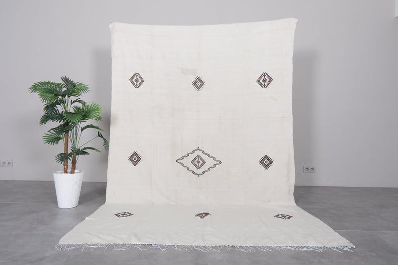 Handwoven Kilim 6.2x9.2 FT - Moroccan Geometric Rug - Handwoven Kilim