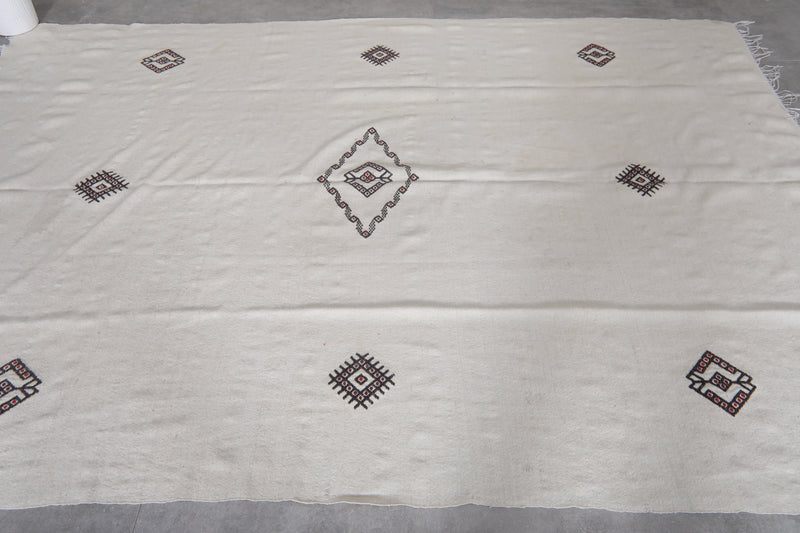 Handwoven Kilim 6.2x9.2 FT - Moroccan Geometric Rug - Handwoven Kilim