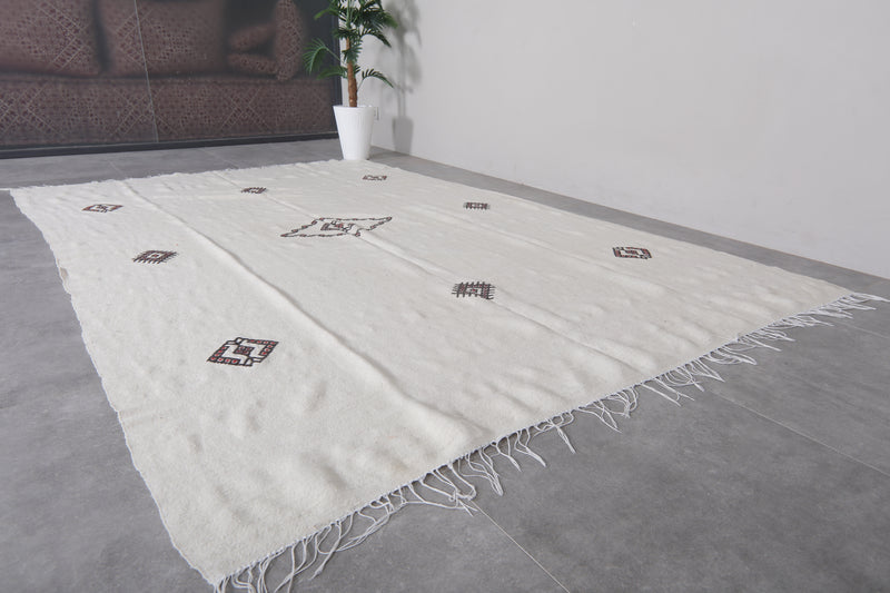 Handwoven Kilim 6.2x9.2 FT - Moroccan Geometric Rug - Handwoven Kilim