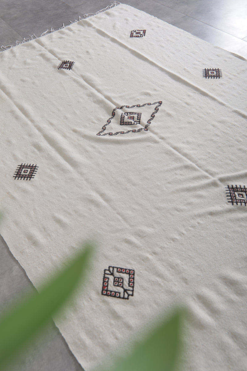 Handwoven Kilim 6.2x9.2 FT - Moroccan Geometric Rug - Handwoven Kilim