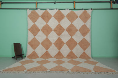 Diamond Moroccan rug - 11.2 x 14.5 ft | Handwoven statement piece - Beni ourain rugs