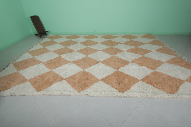 Diamond Moroccan rug - 11.2 x 14.5 ft | Handwoven statement piece - Beni ourain rugs