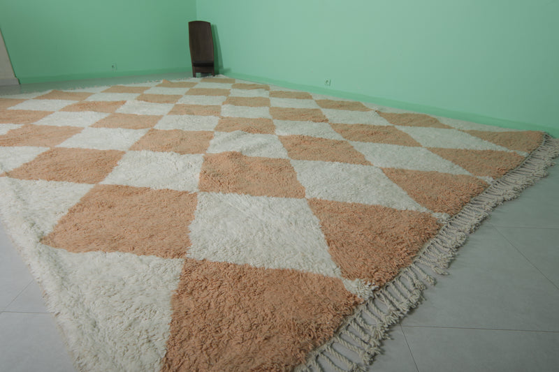 Diamond Moroccan rug - 11.2 x 14.5 ft | Handwoven statement piece - Beni ourain rugs