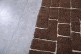 Brown Moroccan rug - Contemporary rug - Custom Wool rug