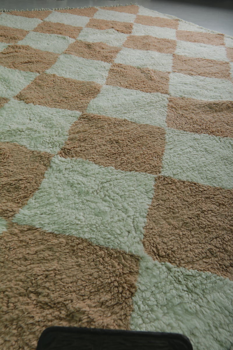 Diamond Moroccan rug - 11.2 x 14.5 ft | Handwoven statement piece - Beni ourain rugs