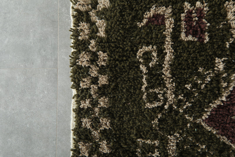 Handmade Moroccan geometric wool rug - 3.2 ft x 5 ft