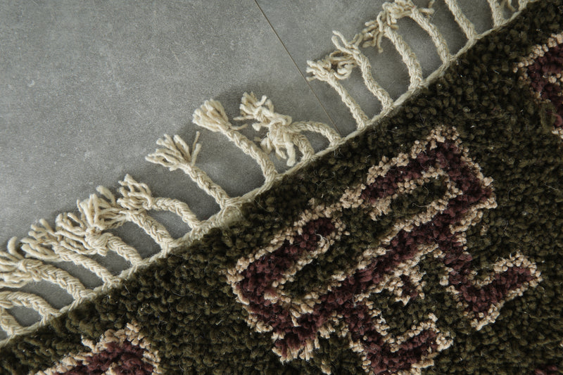 Handmade Moroccan geometric wool rug - 3.2 ft x 5 ft