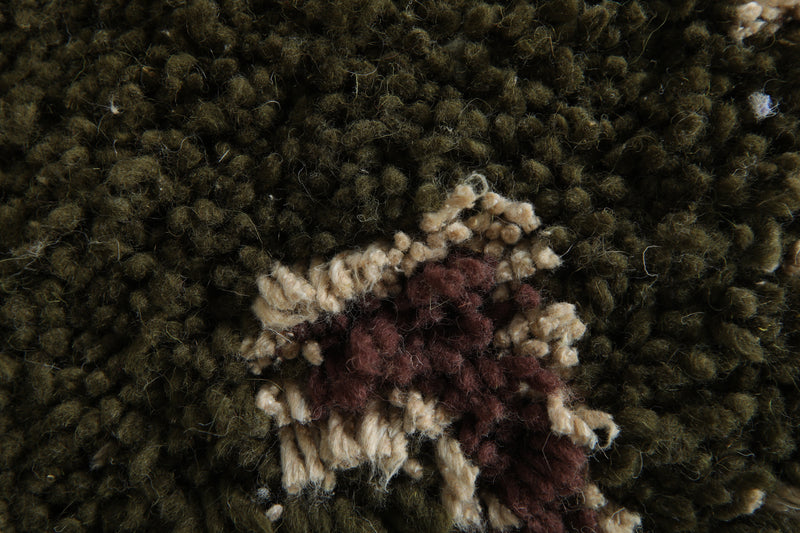 Handmade Moroccan geometric wool rug - 3.2 ft x 5 ft