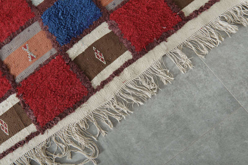 Colorful Berber Rug – 3.4 x 5.9 ft | Vibrant Patchwork Design - Azilal rugs