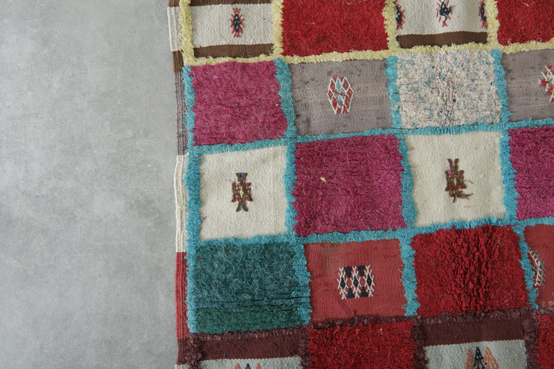 Colorful Berber Rug – 3.4 x 5.9 ft | Vibrant Patchwork Design - Azilal rugs