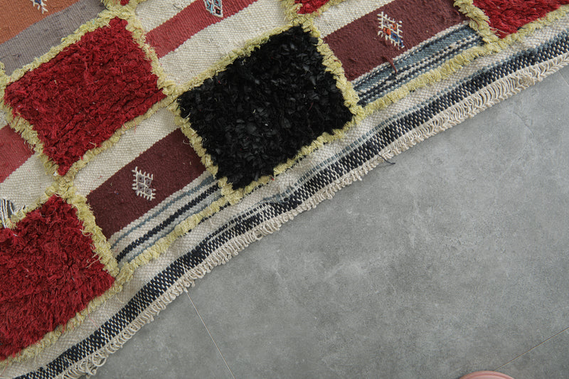 Colorful Berber Rug – 3.4 x 5.9 ft | Vibrant Patchwork Design - Azilal rugs