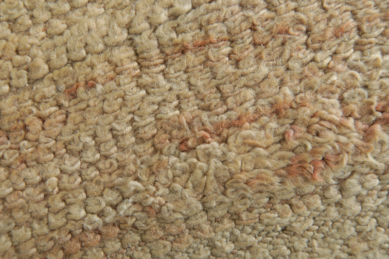 Beige minimalist Moroccan rug - 4.6 ft x 8.9 ft - Handmade wool carpet