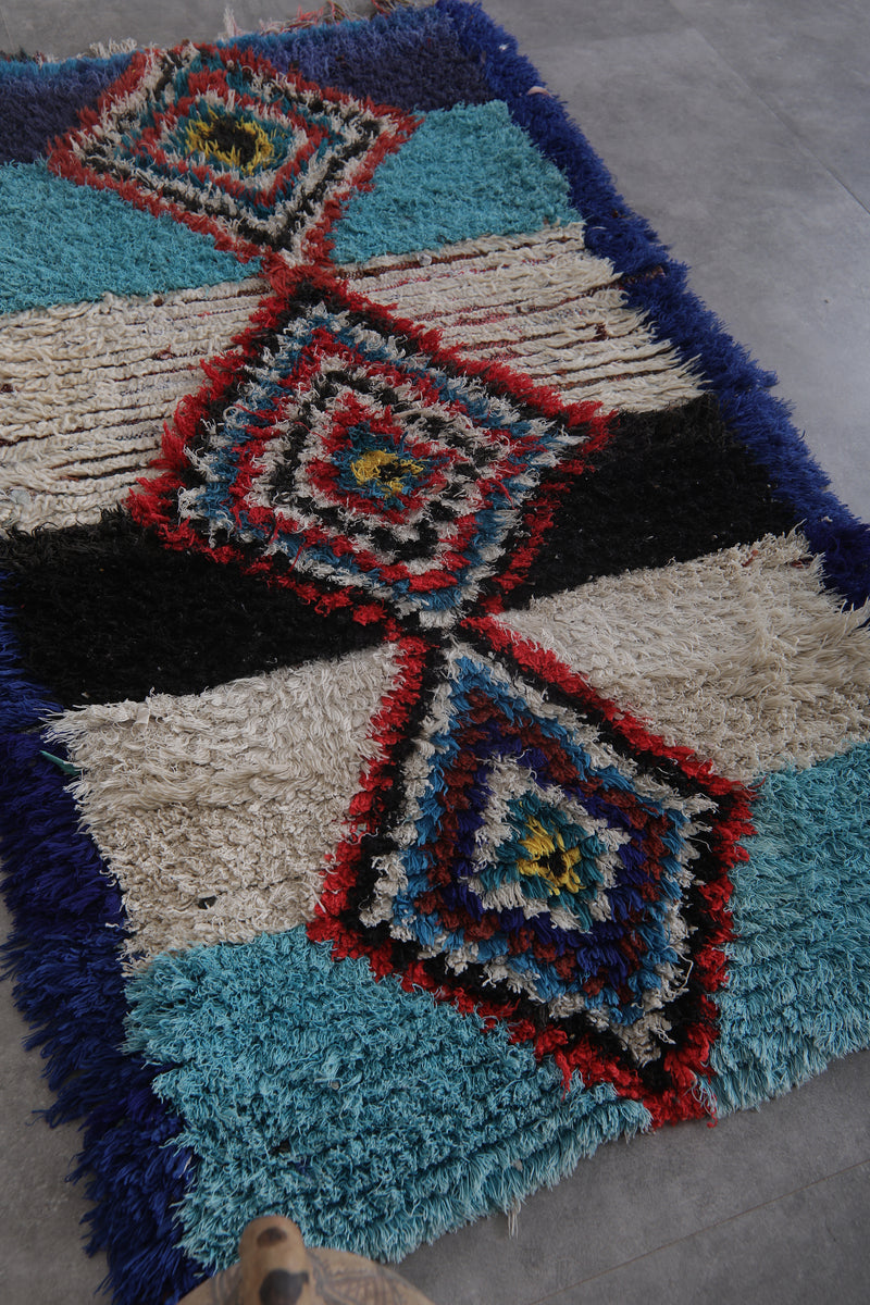 Moroccan Rug 3.3 X 5.9 Feet – Vibrant Handwoven Berber Carpet
