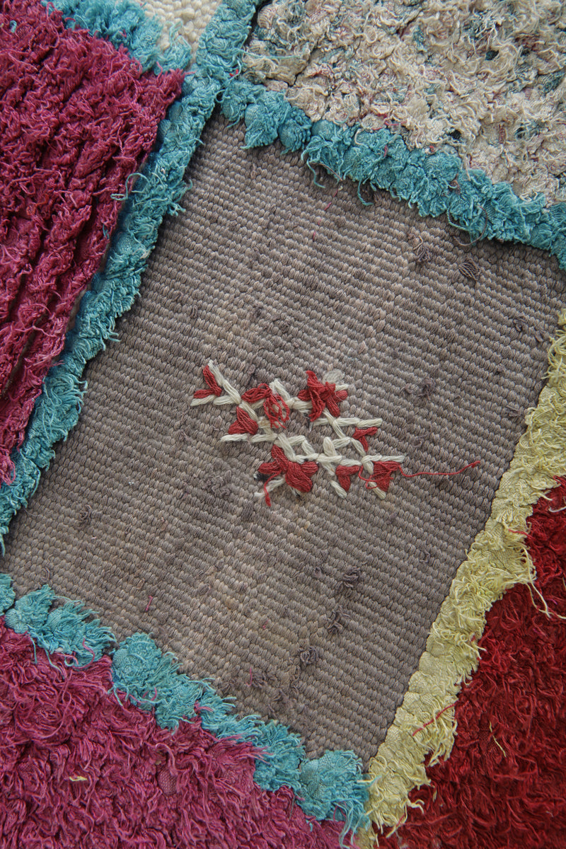 Colorful Berber Rug – 3.4 x 5.9 ft | Vibrant Patchwork Design - Azilal rugs