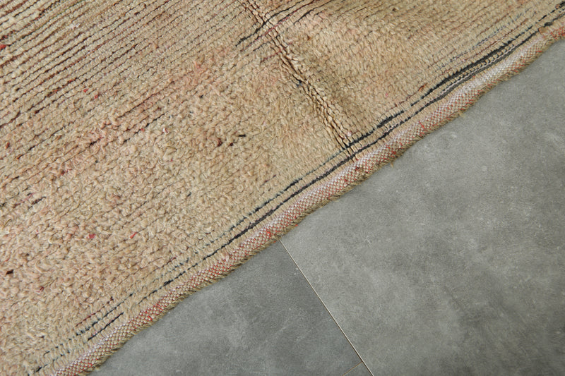 Beige flat woven Moroccan rug - 5 ft x 5 ft