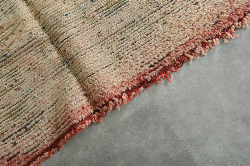 Beige flat woven Moroccan rug - 5 ft x 5 ft