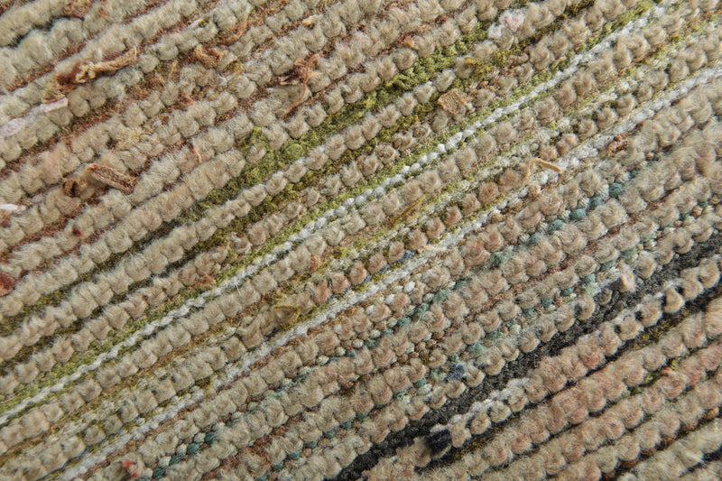 Beige flat woven Moroccan rug - 5 ft x 5 ft