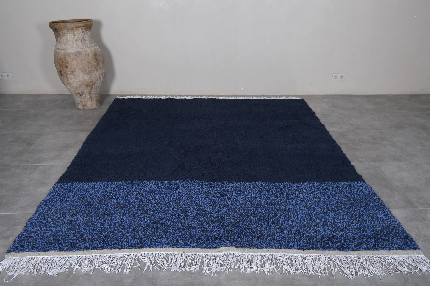 Moroccan rug 7.6 X 8.2 Feet - Beni ourain rugs